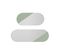 Lot De 2 Miroirs Ovales Herdasa Aire Vert 90x30x2 Cm Et 65x30x2 Cm