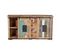 Buffet 4 Tiroirs Bois, Fer Marron 150x38x81cm - Bois-fer