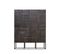 Armoire - Bois De Manguier Et Fer - Coloris Noyer Foncé - 135 X 120 X 40 Cm