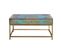 Table Basse 1 Tiroir Bois, Métal Multicolore 90x60x46cm - Bois-métal