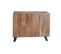 Buffet 2 Tiroirs Bois Et Fer Marron 105x40x87cm - Bois-fer