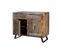 Buffet 2 Tiroirs Bois Et Fer Marron 105x40x87cm - Bois-fer