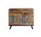 Buffet 2 Tiroirs Bois Et Fer Marron 105x40x87cm - Bois-fer