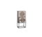 Chiffonnier 4 Tiroirs Bois, Fer Gris 45x35x105cm - Bois-fer