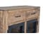 Buffet 2 Tiroirs Bois, Fer Marron 100x38x85cm - Bois-fer