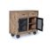 Buffet 2 Tiroirs Bois, Fer Marron 100x38x85cm - Bois-fer