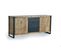 Buffet De Style Industriel - Bois De Manguier Et Métal - Coloris Naturel - 80x180x45 Cm