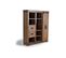 Armoire 1 Porte Coulissante, 4 Tiroirs - Bois De Manguier Et Métal - Coloris Naturel - 170x140x45