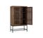 Armoire- Bois D'acacia Et Metal - 160x100x45