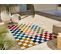 Tapis Extérieur 80x150 Cm Multicolore Rectangulaire Mila Géométrique Avec Relief