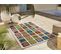 Tapis Extérieur 80x150 Cm Multicolore Rectangulaire Mila Géométrique Avec Relief