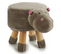 Tabouret Enfant Hippopotame Repose Pieds Tabouret Rembourre Pouf Rembourre 40x29x30cm