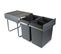 Poubelles De Recyclage Recycle Pour La Cuisine, 2 X20 L, Fixation Inférieure Et Extraction Manuel.