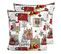 Housse De Coussin En Velour De Noël Naive 60x60 Cm (2)