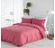 Housse De Couette 100% Coton Casual 240x220 Cm Rose Foncé