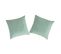 2 Taies D'oreiller 100% Coton Casual 65x65 Cm Vert