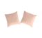 2 Taies D'oreiller En Percale De Coton Pure 80x80 Cm Rose