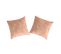 Lot De 2 Taies D'oreiller En Coton Mika B 65x65 Cm Orange