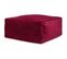 Pouf Uni Carré Moderne Velvet Corso Rubis 50x50x25