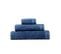 Set De 3 Serviettes Casual Bleu Marine 30x50+50x90+90x150 Cm