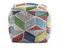 Pouf Moderne Multicolore Abstrait Alika Multicolore 50x50x50