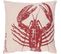 Coussin En Coton Sea 45 X 45 Cm Homard Rouge