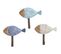 Patères En Bois Et Métal Poissons (lot De 3)