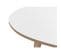 Narvik Table Basse Ovale Style Scandinave Blanc Brillant Avec Pieds En Bois - L 110 X L 55 Cm