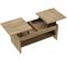 Table Basse Elsa - Avec 2 Plateaux Relevables - Décor Chêne - L 100 X P 50 X H 44 Cm