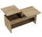 Table Basse Elsa - Avec 2 Plateaux Relevables - Décor Chêne - L 100 X P 50 X H 44 Cm