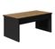 Table basse avec plateau relevable YANA noir et imitation chêne foncé