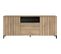 Buffet Lineas - Mélaminé Chêne - 2 Portes + 2 Tiroirs + 1 Niche - L180 X P44 X H75 Cm