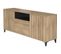 Buffet Lineas - Mélaminé Chêne - 2 Portes + 2 Tiroirs + 1 Niche - L180 X P44 X H75 Cm