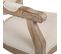 Chaise En Bois Rembourrée Beige 55x46x48/96h