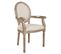 Chaise En Bois Rembourrée Beige 55x46x48/96h