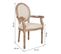 Chaise En Bois Rembourrée Beige 55x46x48/96h