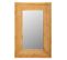 Miroir Mural En Bois Et Grille Marron 60x04x90h