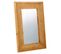 Miroir Mural En Bois Et Grille Marron 60x04x90h