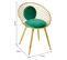 Banc En Métal Doré Rembourré Vert 55x46x70h