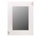 Miroir Mural En Bois Et Verre Blanc 70x2.5x90h