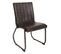 Chaise En Métal Et Cuir Noir 50x56x87h