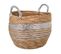 Panier En Fibre Naturelle Marron 28x28x24h