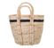 Panier En Fibre Naturelle Marron 26x26x22h