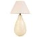 Lampe De Table En Métal Couleur Crème 33x33x60h