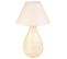 Lampe De Table En Métal Couleur Crème 33x33x60h