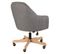 Chaise En Bois Et Assise Avec Roulettes Gris 63x54x40/87h