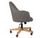 Chaise En Bois Et Assise Avec Roulettes Gris 63x54x40/87h