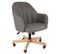 Chaise En Bois Et Assise Avec Roulettes Gris 63x54x40/87h