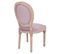 Chaise Rose Rembourrée En Bois 48x46x48/96h