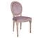 Chaise Rose Rembourrée En Bois 48x46x48/96h